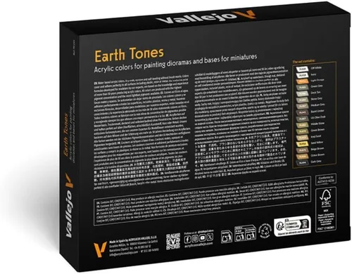 Vista 3 de Vallejo - Set de efectos de color modelo tonos tierra Pinturas acrílicas para modelado 16 botellas x 18 ml (0.60 fl.oz.)