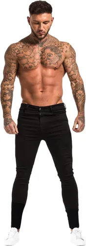Vista 4 de GINGTTO - Jeans rasgados, elásticos y ajustados para hombre