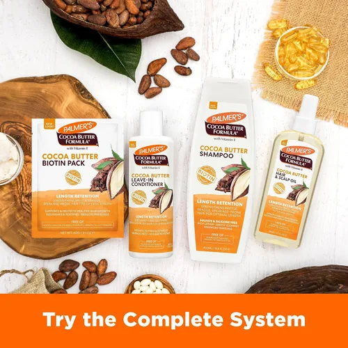 Vista 9 de Palmer's - Manteca de cacao y biotina con retención de longitud para el crecimiento del cabello (2.1 onzas) Intense Strengthening Hair Treatment