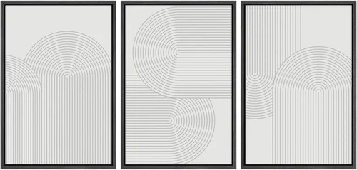 Vista 73 de SIGNWIN Lienzo enmarcado para pared, juego de arte abstracto de serenidad costera, ilustraciones abstractas junto al mar, arte moderno, decorativo