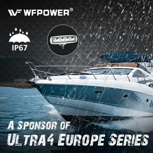 Vista 8 de WFPOWER Luces esparcidoras de lanchas azules, paquete de 2 luces de pontón de 72 W para barcos, luces LED marinas impermeables para pesca nocturna
