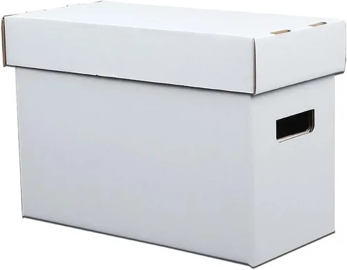 Vista 10 de G-PLUS Caja de almacenamiento para cómics de cómics con capacidad para 150-175 cómics, plegable y apilable, caja corta a prueba de humedad, cartón