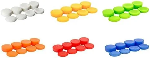Vista 7 de Pack de 8pcs Analog Controller Gamepad Raised Antislip Pulgar Stick Grips Thumbsticks Joystick para PS4, PS3, Switch Pro,Tapa para Xbox One, Xbox