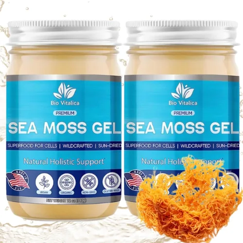 Vista 11 de BioVitalica - Gel de musgo marino irlandés crudo orgánico – Calidad premium – Dr. Sebi, superalimento vegano para células – Gel de masa marina 100%