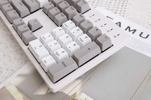 Vista 8 de DURGOD Teclado mecánico para juegos con interruptor Cherry MX Speed Silver Switch USB C Interface Tenkeyless 104 teclas PBT Teclas antifantasma