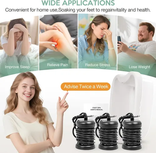 Vista 7 de Máquina de desintoxicación iónica para baño de pies, spa de desintoxicación de pies de iones para uso doméstico, salón de belleza, club de spa