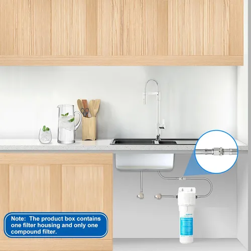 Vista 6 de Sistema de filtro de agua debajo del fregadero - Filtro de agua de flujo rápido debajo de la encimera con conexión directa al grifo de la cocina
