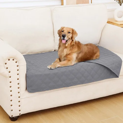 Vista 116 de Smiry Funda Impermeable para Cama de Perro Manta para Mascotas, Manta Suave y Lavable para Perros para Muebles Cama Sofá Sofá Reversible, a Cuadros