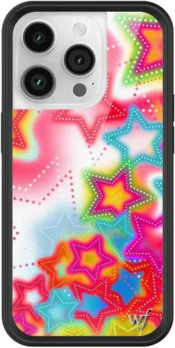 Vista 45 de Wildflower Carcasas – Compatible con iPhone 14 Pro Protector negro parachoques, certificado de prueba de caída de 6.5 pies, propiedad de mujeres