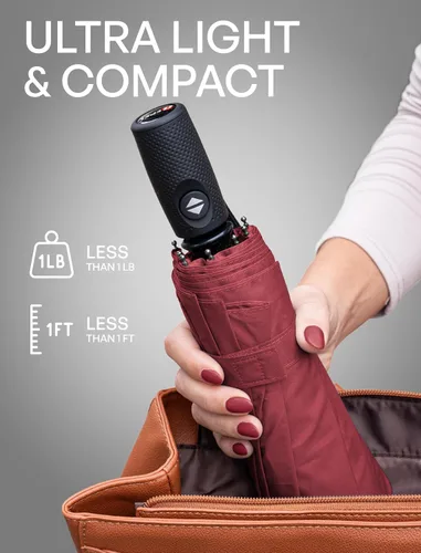 Vista 47 de REPEL Windproof Travel Umbrella - Compact & Withstands Winds up to 85MPH , Strongest Premium Auto Folding Umbrella for Rain and Sun - Durable, Light