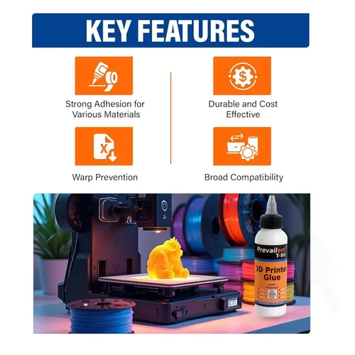 Vista 2 de Adhesivo para cama de impresora 3D para PLA, PETG, ABS, TPU y más, pegamento para cama para múltiples placas de construcción, reduce