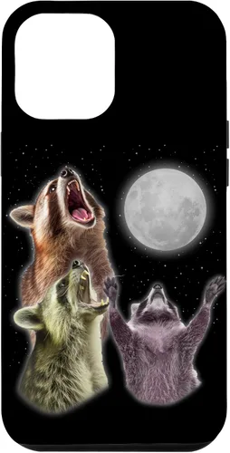 Vista 25 de Funda para iPhone 16 3 mapache luna aullando divertido mapache animal amante zoólogo