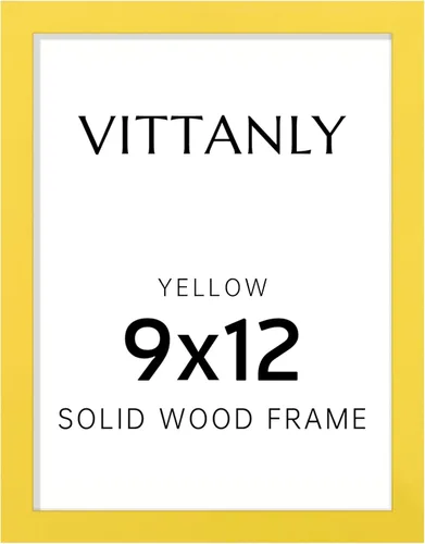Vista 66 de Vittanly - Marco de fotos de 4 x 6 pulgadas de madera maciza con plexiglás, incluye paspartú de 3,5 x 5, para colgar en la pared o poner sobre una