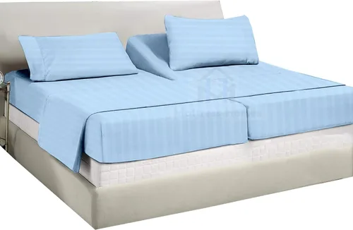 Vista 15 de Juego de sábanas divididas tamaño Queen para cama ajustable, juego de sábanas divididas de 5 piezas para cama Queen dividida de 600 hilos, 100%