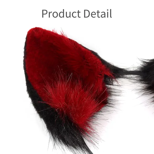 Vista 5 de Diadema con orejas de zorro y gato peludo, para Halloween, cosplay, fiesta de disfraces para mujeres y niñas