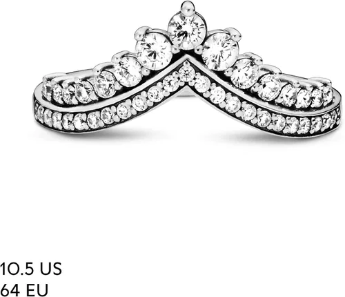 Vista 6 de Pandora Anillo de espoleta de princesa apto para una princesa moderna Anillo de tiara para mujer Anillo de capas o apilable Regalo para ella
