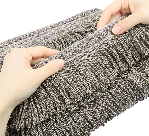 Vista 20 de Cortina de flecos de lingotes de 5 yardas/2.5 pulgadas, adornos de tela con flecos para el hogar, accesorios de costura para manualidades, ropa