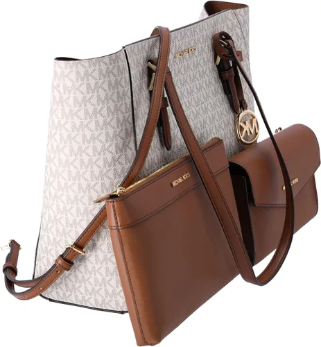 Vista 7 de Michael Kors Charlotte Bolso bandolera grande 3 en 1 de cuero