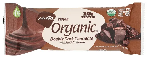 Vista 6 de NuGo Barra de chocolate doble orgánico oscuro, 1.76 oz.