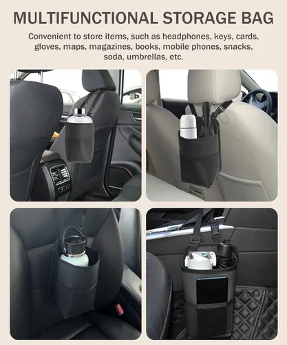 Vista 6 de bylikeho Portavasos para Coche, Portavasos para Auto, Portavasos para Asiento de Coche, Accesorios para Coche 2 en 1 Portavasos Grandes para Asiento