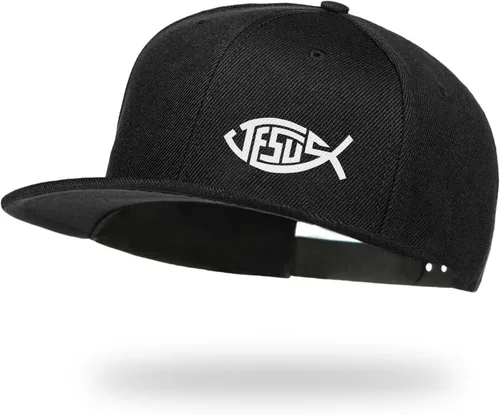 Vista 2 de Gorra de béisbol ajustable para hombre, gorra de béisbol plana con broche de presión, color negro