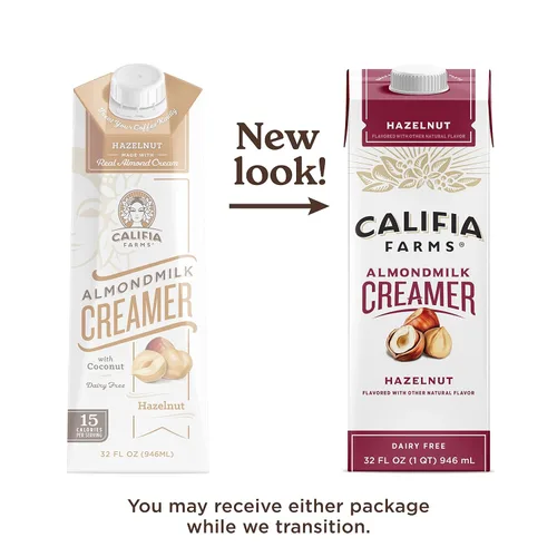 Vista 2 de Califia Farms - Crema para café de leche de almendra y avellana con crema de coco