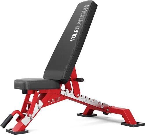 Vista 11 de YOLEO Banco de pesas ajustable comercial de 2315 libras con certificado ASTM, 80% premontado, banco de entrenamiento resistente para gimnasio