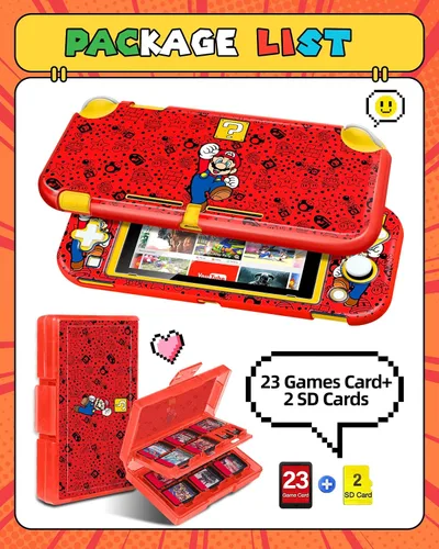 Vista 3 de Xinocy Funda para Nintendo Switch Lite y funda para tarjetas de juego con soporte para 24