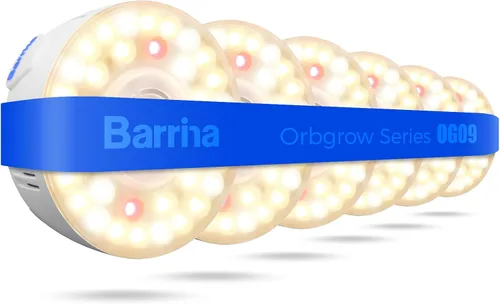 Vista 20 de Barrina Orbgrow OG09 Puck - Luz LED de crecimiento, 5000K 9W (equivalente a 135 vatios), luces de plantas para plantas de interior de espectro