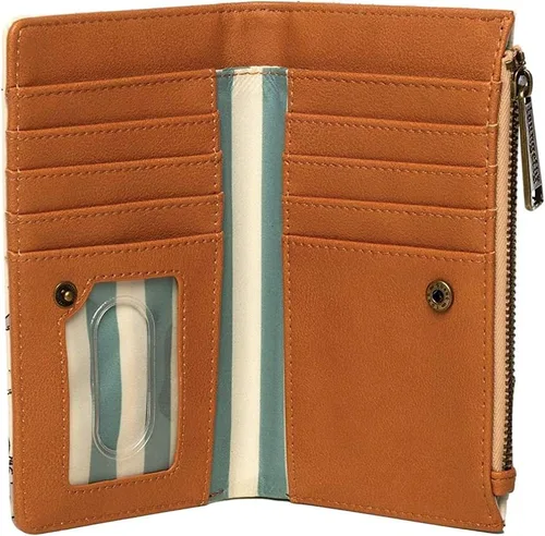 Vista 2 de Loungefly Disney Dumbo - Cartera de piel sintética con solapa, Multi, Retro