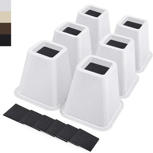 Vista 28 de ANNKUT Elevadores de cama resistentes de 6 pulgadas, elevadores de muebles para escritorio, silla, mesa o sofá, elevadores de sofá, soporta hasta
