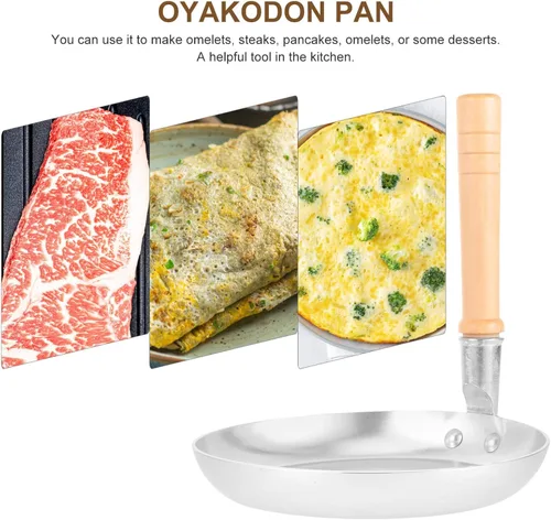 Vista 9 de Hemoton Oyakodon - Sartén multifunción con mango vertical para cocina japonesa, no limpiar para comidas familiares, restaurantes
