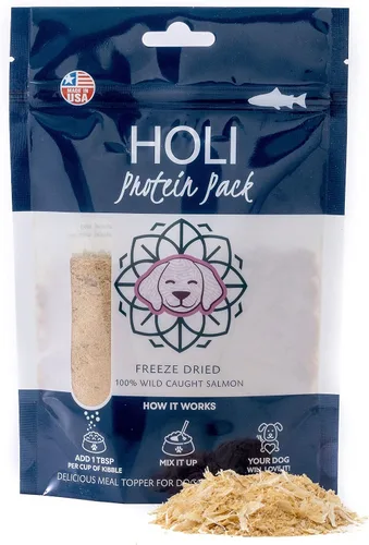 Vista 12 de HOLI Alimento para perros liofilizado - Paquete de 3 unidades de 2 onzas (hígado de res, pechuga de pollo, salmón) Mezcla en potenciador de sabor