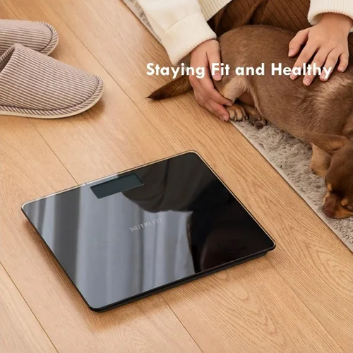 Vista 7 de NUTRI FIT Báscula digital de baño para peso corporal, báscula de baño para observar peso preciso con pantalla LCD grande, más precisa para uso