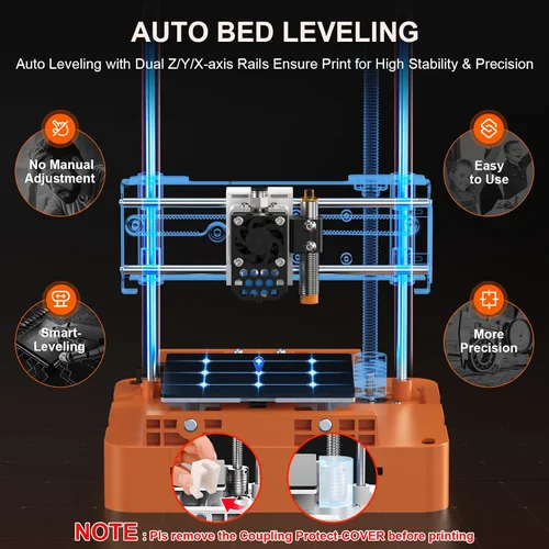 Vista 8 de Impresora 3D Hephi3d TINA2S apta para principiantes, totalmente montada, lista para usar