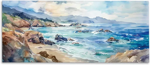 Vista 14 de Stupell Industries 'Sandpiper Flock Shoreline Splashing' Arte en Lienzo Sandpiper Flock Shoreline_v1