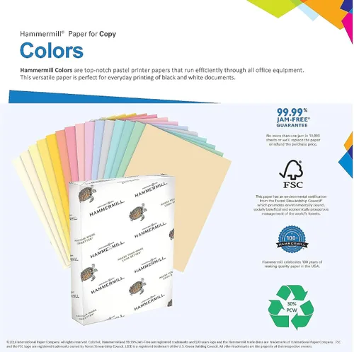 Vista 2 de o Hammermill Papers Group o - Papel de copia de color, 20 libras, 8-1/2 x 11 pulgadas, 500/RM, canario