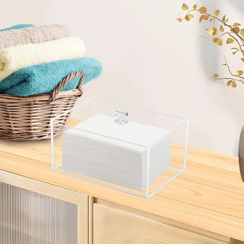 Vista 6 de Weiai Soporte para hojas de secadora de acrílico, contenedor de caja de hojas de secadora transparente para almacenamiento de dispensador