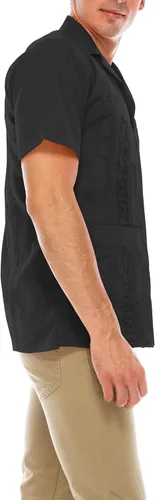 Vista 6 de Omega Cuban Guayabera - Camisa de manga corta, puros de boda, playa, barman casual
