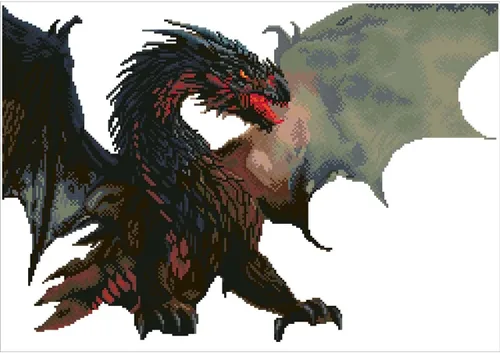 Vista 2 de DIAMOND DOTZ Dragon?s Lair - Kits de pintura de diamantes míticos para adultos, kits de arte de diamantes, un kit de manualidades creativo relajante