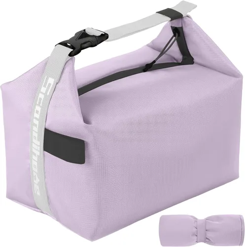 Vista 10 de Bolsa de almuerzo para mujeres y hombres, fresca, mantiene la comida fresca, caja de almuerzo, pequeña bolsa enfriadora a prueba de fugas
