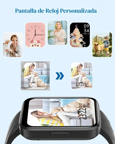 Vista 8 de RUIMEN Relojes inteligentes para hombres y mujeres (Responder/Realizar llamadas) Compatibles con iPhone/teléfonos Android, pantalla HD de 1.85