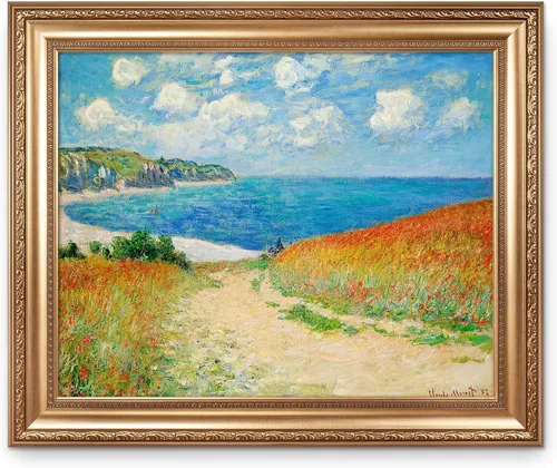 Vista 171 de A&T ARTWORK Antibes Seen from The Salis Gardens de Claude Monet Las Obras de Arte Clásico Mundial Reproducciones, Impresiones de Arte en Lienzo