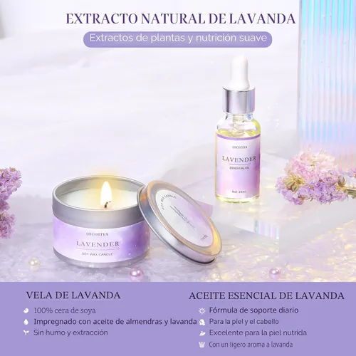 Vista 5 de Regalos para mujeres, cestas de regalo de spa para mujeres, regalos de Navidad, cumpleaños, lavanda, juegos de baño y cuerpo, regalos para el día