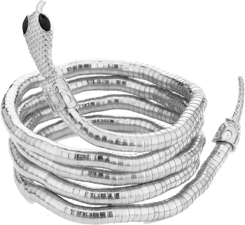 Vista 6 de Pulsera de serpiente flexible LAKIYOYO para mujer, gargantilla punk ajustable - Collar de medusa flexible multiuso, joyería de Halloween