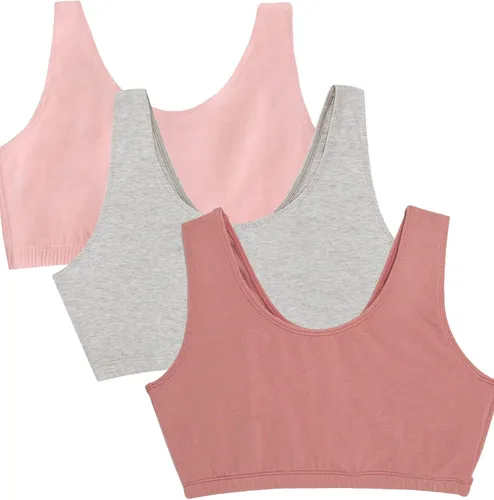 Vista 8 de Fruit of the Loom - Sujetadores deportivos estilo camiseta para mujer (paquete múltiple)