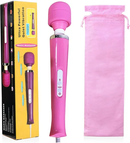 Vista 6 de Masajeador de potencia vibratoria, herramienta grande, masaje eléctrico deportivo para mujeres, masajeador muscular de tejido profundo de mano, Negro