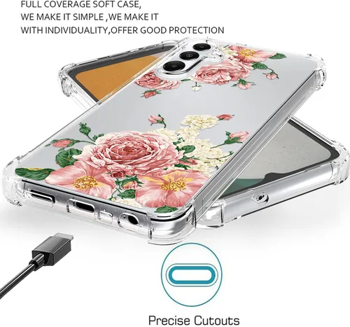 Vista 6 de Osophter Funda para Galaxy A15: funda de goma TPU flexible para Samsung Galaxy A15 para Samsung Galaxy A15 con protector de pantalla