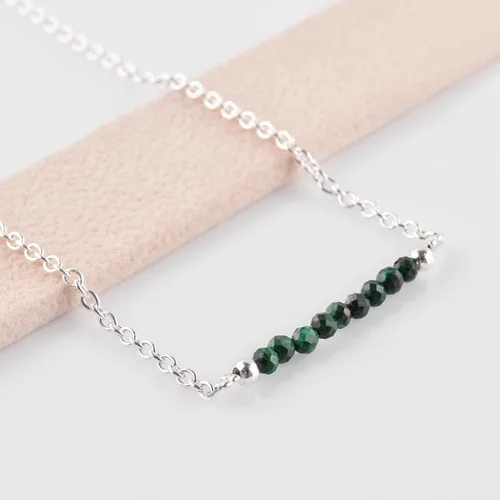 Vista 22 de YANARA Pulsera de tobillo para mujer, piedra de nacimiento natural, cuentas de piedras preciosas, tobillera delicada hecha a mano de 9 pulgadas +