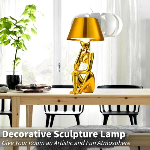 Vista 7 de Thinker Lamp Collection, lámpara de mesa inalámbrica, recargable, funciona con pilas, lámpara de escritorio, control táctil, portátil, LED, mesita